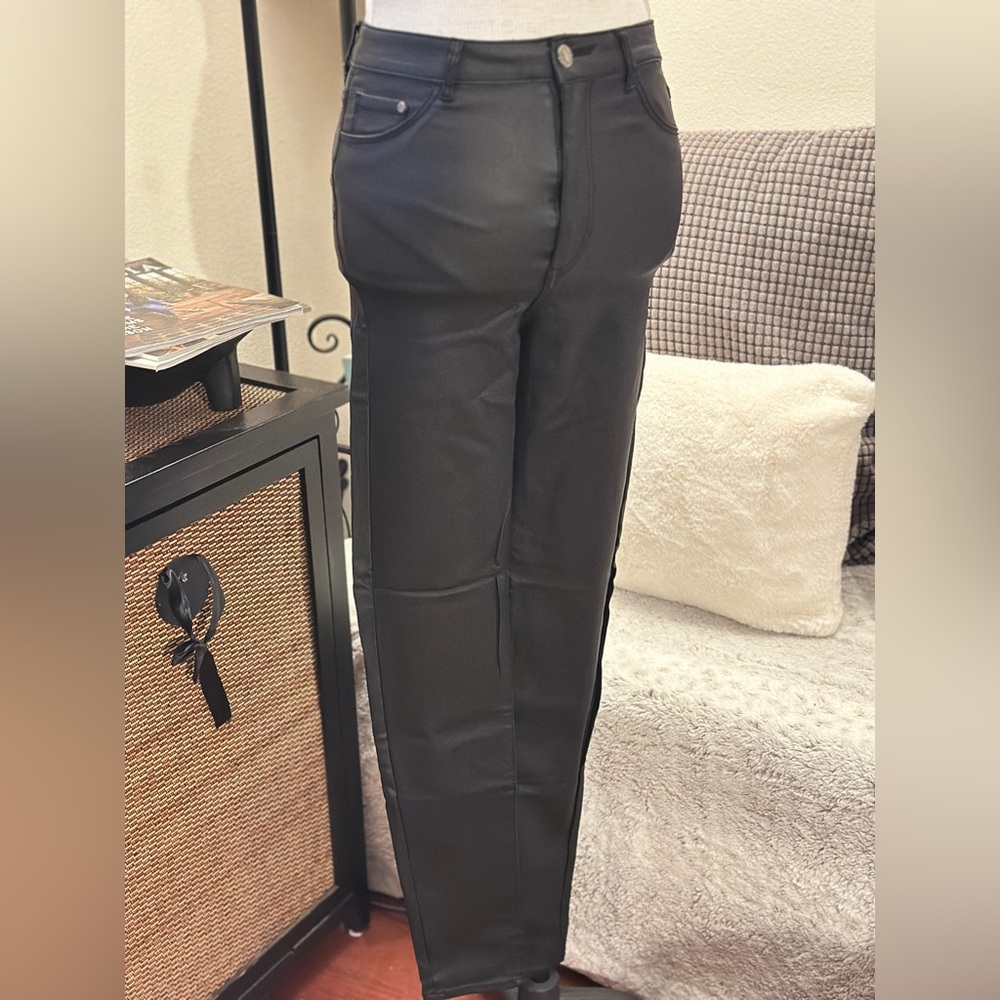 H&M Black Jeans  Looks like Leather